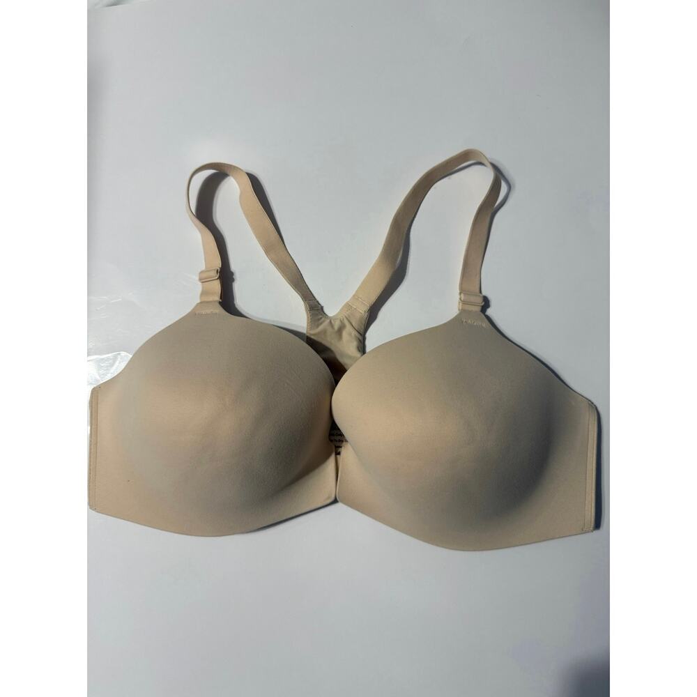 Soma Front Close Racerback Bra 40C Nude Beige Full Coverage Smooth